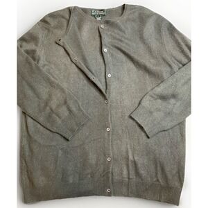 Ralph Lauren Cashmere Sweater Twin Set Green Size L Preppy Classic Minimalist